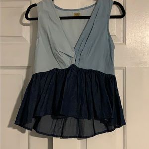 Jean peplum top